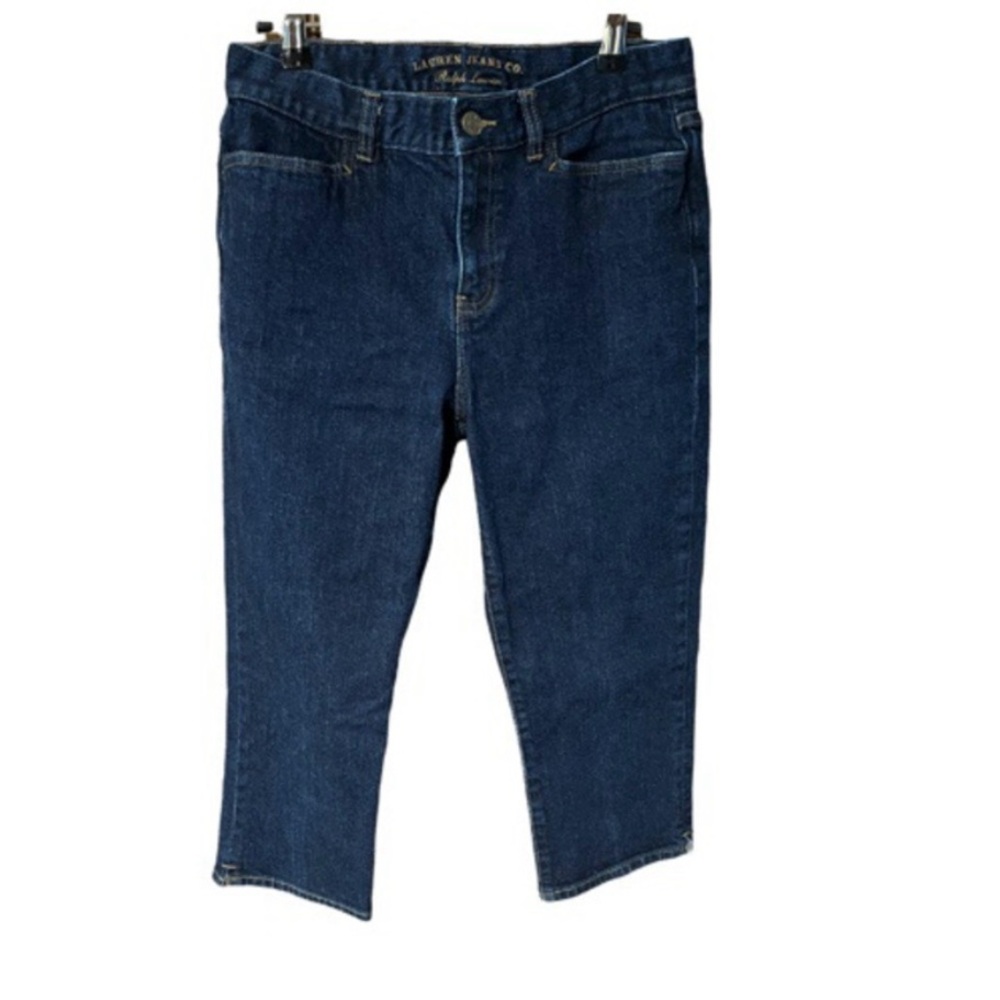 Lauren Jeans Co. Ralph Lauren Classic Midcalf Dark Wash Jeans